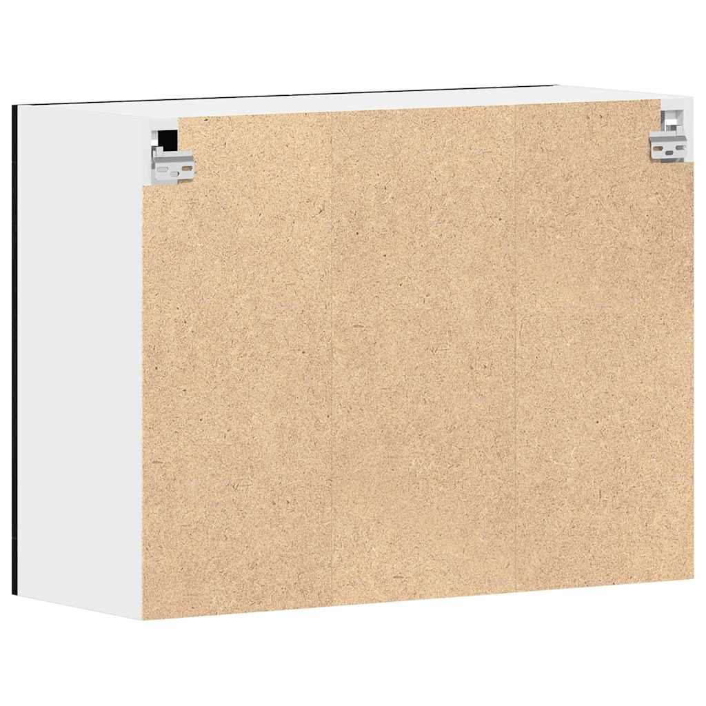 Hanging Glass Cabinet Black oak 80 x 31 x 60 cm Engineered wood